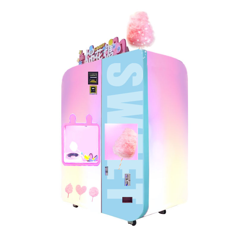 Pink Electric Cotton Candy Vending Machine 21,5 Zoll Touchscreen und selbst entwickelter Mikrowellenofen Großer Rabatt erhältlich