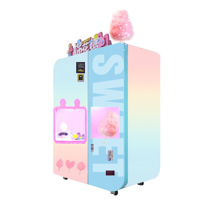 Vielseitige Formen und Farben Baumwolle Süßigkeiten Hersteller Verkaufsautomaten für einzigartige Marshmallows