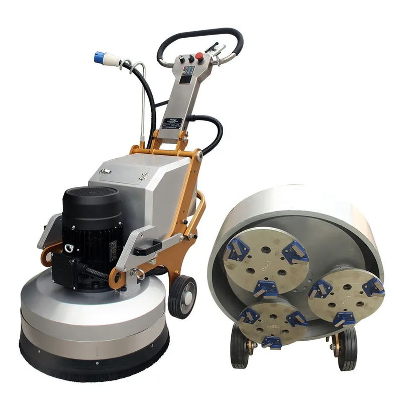 220 kg schwere Granitschleifmaschine mit 3-teiliger Schleifplatte und 10,6 l Wassertank