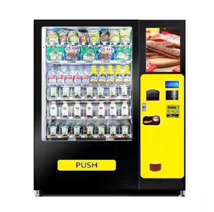 Automatische Verkaufsautomat für Hochgeschwindigkeitsessen mit 21,41 Zoll Touchscreen und 201 Box Kapazität