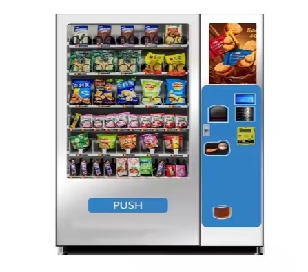 Automatische Verkaufsautomat für Hochgeschwindigkeitsessen mit 21,41 Zoll Touchscreen und 201 Box Kapazität