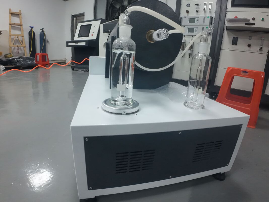 Halogen-Säuregas-Kabelverbrennungskorrosivitätsprüfgerät mit pH-Leitfähigkeitsmesssystem, konform mit IEC 60754 und ausgestattet mit Edelstahlbefestigungen und einstellbaren elektrischen Systemen