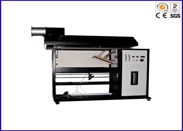 ISO 9239-1 ASTM E 846-konforme Prüfvorrichtung für den Wärmefluss von Strahlungsböden mit verstellbarer Flammenhöhe 60-120 mm und Wärmeflussmessung von 0-15 Kw/m2