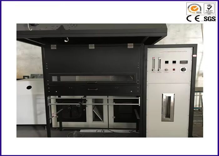 ISO 9239-1 ASTM E 846-konforme Prüfvorrichtung für den Wärmefluss von Strahlungsböden mit verstellbarer Flammenhöhe 60-120 mm und Wärmeflussmessung von 0-15 Kw/m2