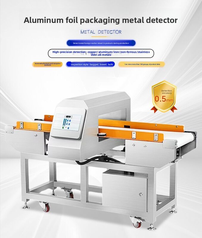 Automatische industrielle Metalldetektormaschine für die Lebensmittelverarbeitungsindustrie Förderband-Metalldetektionssystem