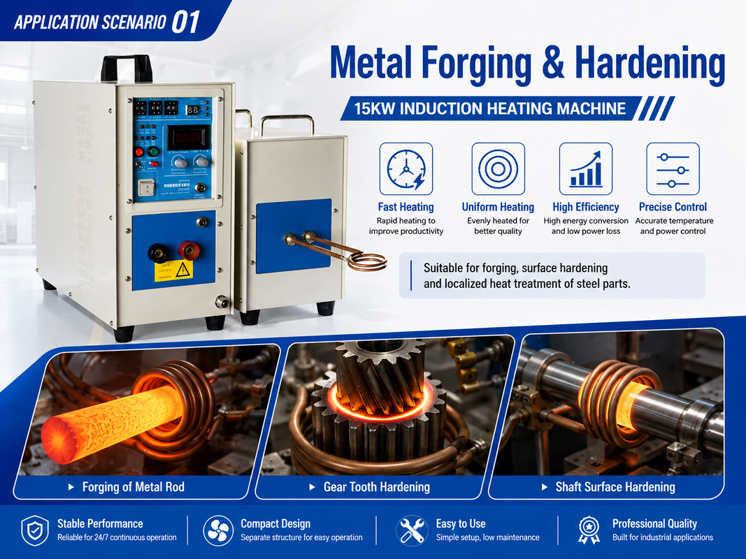 40KW High Frequency Induction Heating System for Metal Hardening Brazing and Forging Applications
