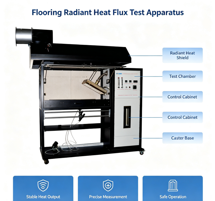 Flooring Radiant Heat Flux Test Apparatus Precision Thermal Performance Testing Machine For Building Floor Material