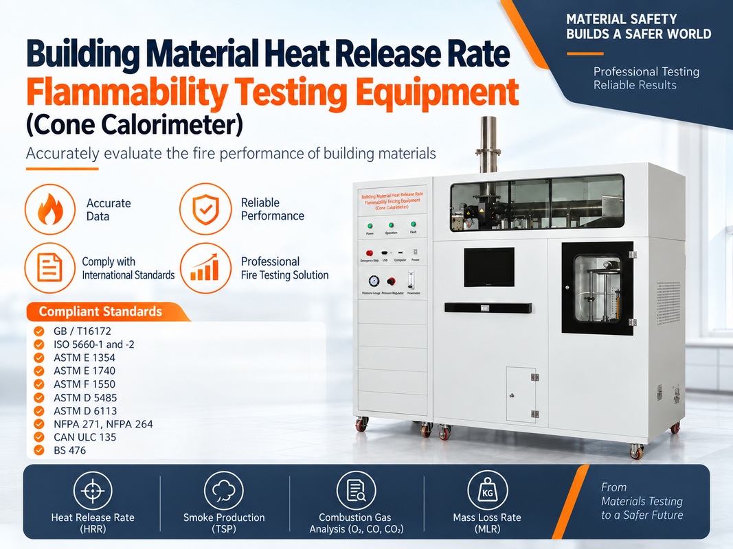ISO 5660 Cone Calorimeter Fire Testing Machine for Heat Release Smoke and Mass Loss Measurement