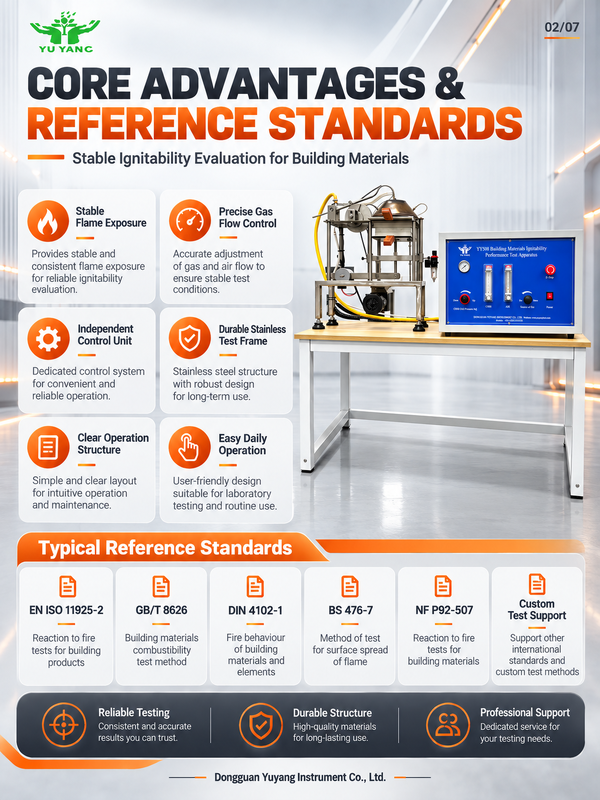 Fire Reaction Test Apparatus ISO5657 Radiant Heat Ignitability Testing Machine For Flat Building Composite Materials Max 70mm Thickness