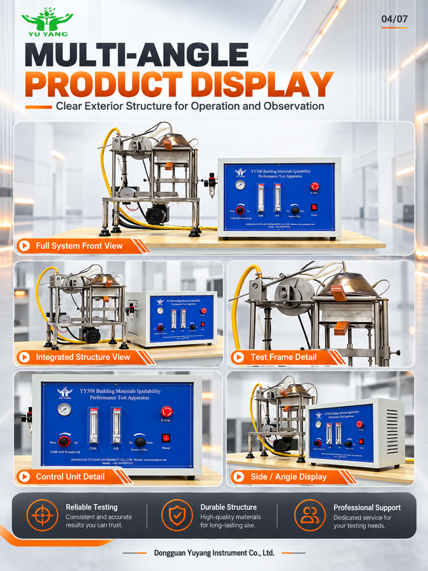 Fire Reaction Test Apparatus ISO5657 Radiant Heat Ignitability Testing Machine For Flat Building Composite Materials Max 70mm Thickness
