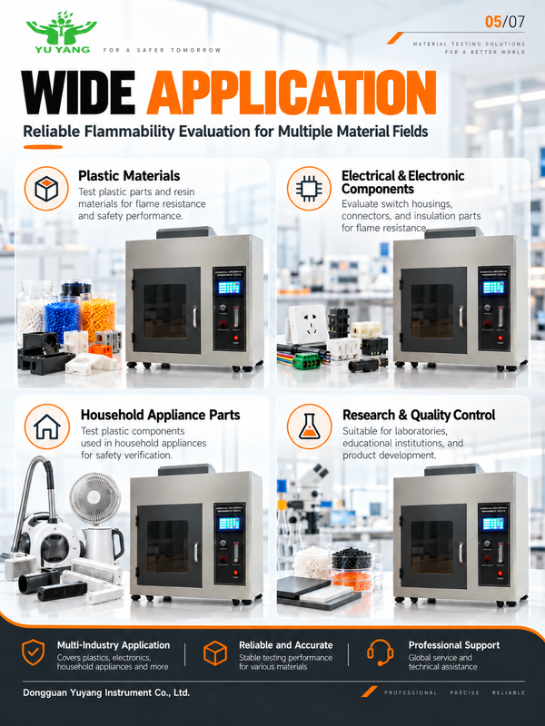 Plastic Horizontal Burning Rate Test Apparatus ASTM D635 UL94 Plastic Flammability Testing Equipment