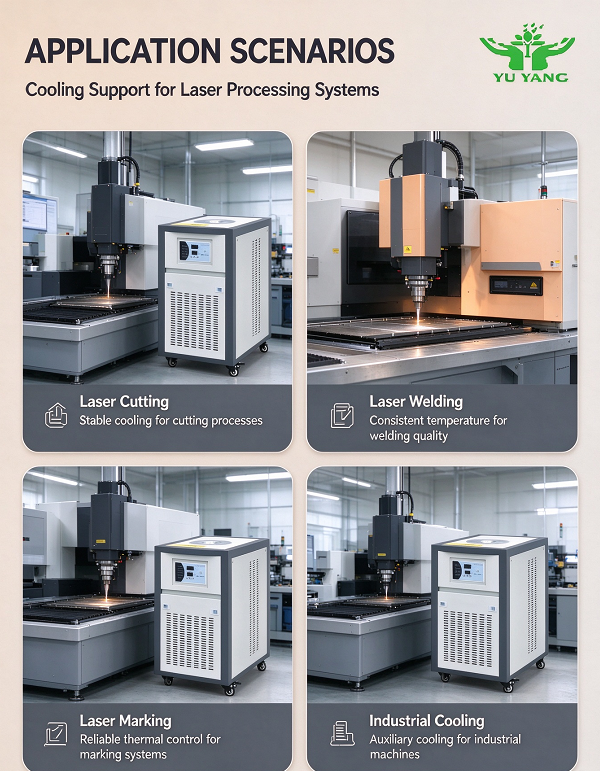 Factory Direct Air-cooled Laser Chiller, Industrial Laser Cooling System for Laser Processing Equipment