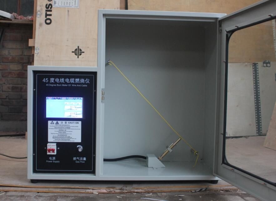 Einkernige Entflammbarkeits-Prüfmaschine ISO 6722-1 für Kabel-flammhemmende Leistung