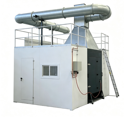 EN 13823 Konforme Einzelbrennertestapparatur mit 31 kW Propangasbrennern und integrierter Rauchdichtemessung